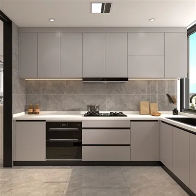 L자형 주방 캐비닛